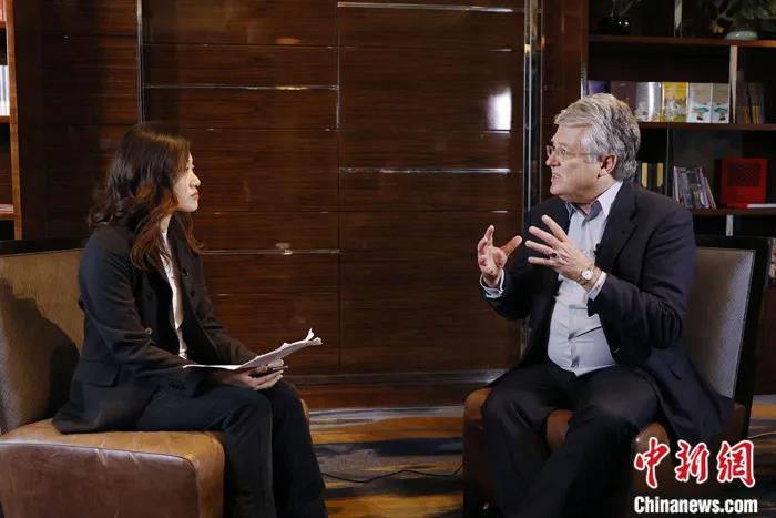 中國歐盟商會主席伍德克(Joerg Wuttke)接受<a target='_blank'  data-cke-saved-href='https://www.chinanews.com/' href='https://www.chinanews.com/'>中新社</a>“中國焦點麵對麵”專訪。<a target='_blank'  data-cke-saved-href='https://www.chinanews.com/' href='https://www.chinanews.com/'>中新社</a>記者 韓海丹 攝